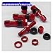 UHANBUT TR43E Metal Clamp-in Tire Valve Stems, Tubeless Aluminum Alloy Car Tire Valve Stem, Universal Automotive Wheel Air Stem Accessories for Tires 0.453 inch Rim Holes Standard Vehicle (Red)