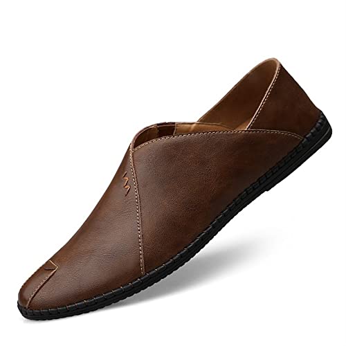 Men's Loafers Shoes Moccasins Shoes Stitching Details Backless Leather Lightweight Flexible Anti-Slip Party Slip-on2