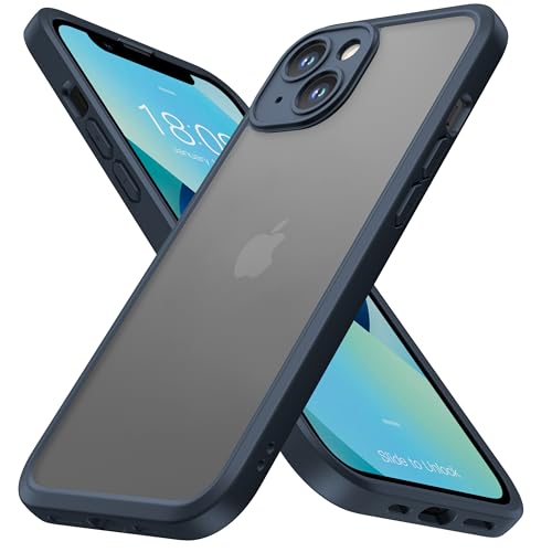 ImpactStrong Heavy Duty Guard for iPhone 13 Case [Camera Protection] [Military Grade Drop Protection] Slim Translucent Matte Phone Case 6.1 Inch, Navy Blue - image 5