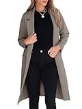 ANRABESS Women Cardigan Sweater Jackets Open Front Thick Knit Oversized Blazer Coatigan 2025 Fall Winter Long Coats Outwear Gray X-Large