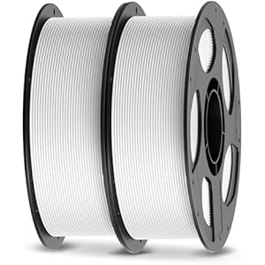 ANYCUBIC Filament 1.75 PLA, 1kg Bobine PLA Filament pour Imprimante 3D, Identification Intelligente Filament, (Blanc-2pcs) PLA 2kg Blanc+Blanc
