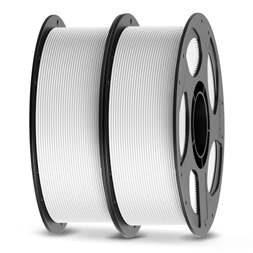 ANYCUBIC Filament 1.75 PLA, 1kg Bobine PLA Filament pour Imprimante 3D, Identification Intelligente Filament, (Blanc-2pcs) PLA 2kg Blanc+Blanc