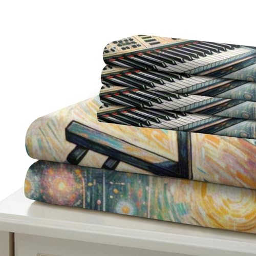 Housse de couette clavier électronique抗皱 microfibre douce fermeture éclair cachée