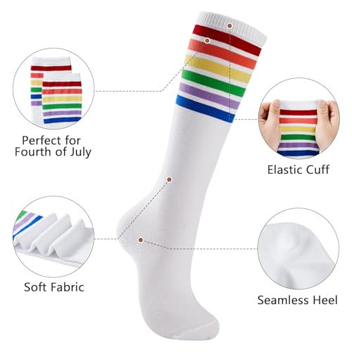 Image of American Trends Women Softball Socks Knee High Tube Socks Long Baseball Soccer Socks for Youth Girls