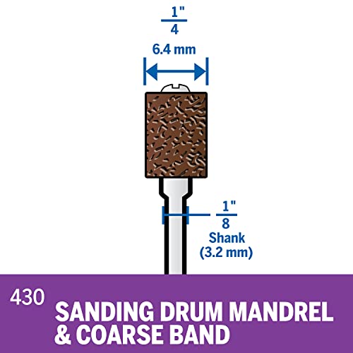 Image of Dremel 430 1 /4 Inch Drum Sanding Mandrel (Pack of 2)