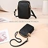 Casecond Sacs Bandoulière Femme Petit Sac Téléphone Portable Crossbody Mini Pochette en PU Cuir Porte Portefeuille Sac à Main Sangle Sacoche pour iPhone 16 Pro Max Samsung S24 Xiaomi BIS zu 7.5" Noir #5