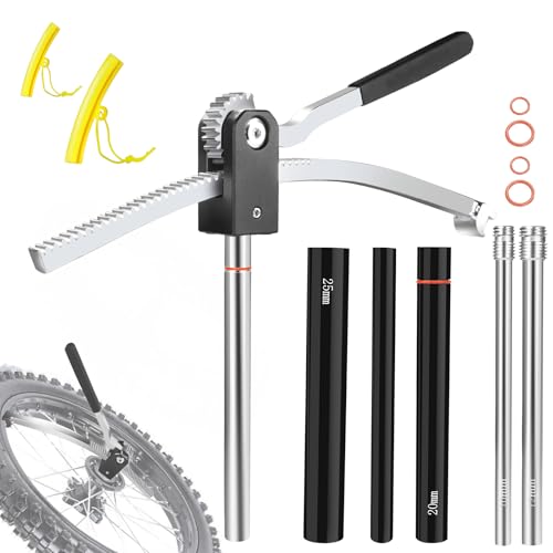 Image of Dirt Bike Tire Changing Tool Kit Complete Package for Motocross, Enduro, Dirt Bikes 16 inch-21 inch Wheels, Includes 15 /17 /20 /25mm Axles, Black