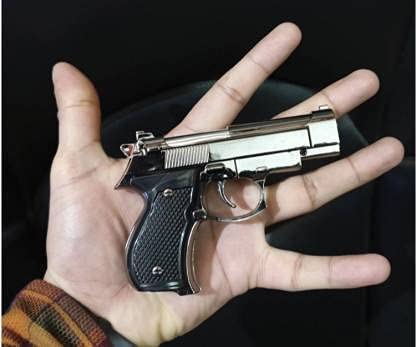 Image of meesa Gun Shaped Cigarette Lighter 9 Mm Pistol