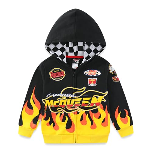 Disney Cars Lightning McQueen Boys Fleece Zip Up Hoodie for Big Kids