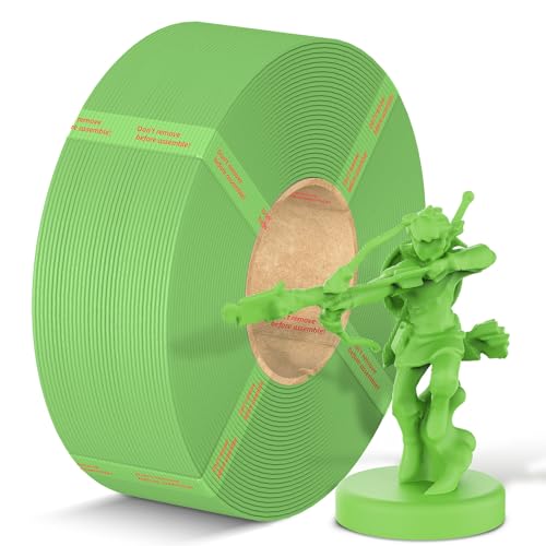 ANYCUBIC PLA Filament Refill, 1.75mm 3D Drucker Filament ohne Spule, Maßgenauigkeit +/- 0.02mm, passend zu den meisten wiederverwendbaren Spulen, 1KG Spring Leaf Grün 1KG Spulenloses PLA Spr