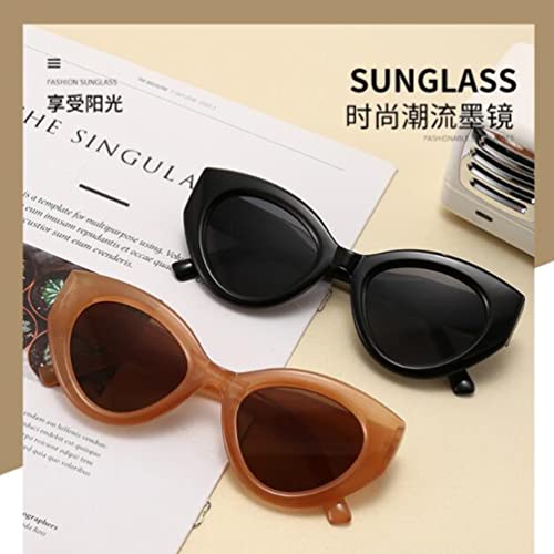 Full Frame Plastic Sunglasses Men and Women Fashion Candy Color Oval Sunglasses Small Frame UV Protection Sunglasses3