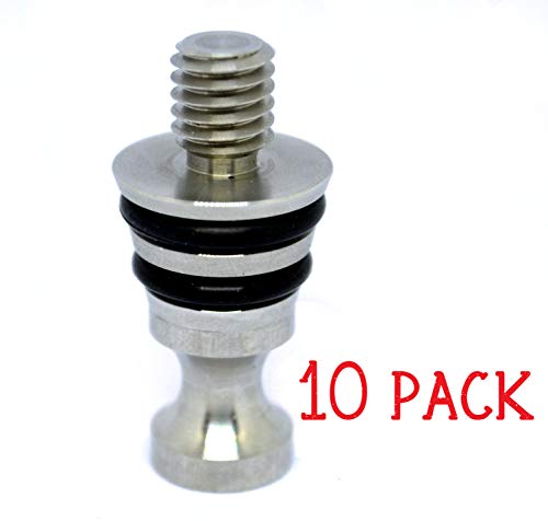 10 Pack Stainless Steel Standing Wine Bottle Stopper Hardware Kit for Wood Turning