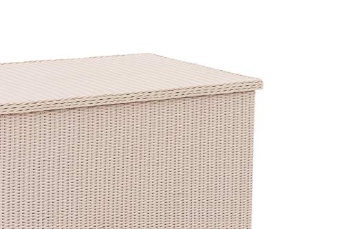 CLP Poly-Rattan Auflagenbox Comfy Ø 5 MM I 320 oder 785 Liter I Für Gartenpolster I Wasserdicht, Farbe:perlweiß, Größe… – Bild 7
