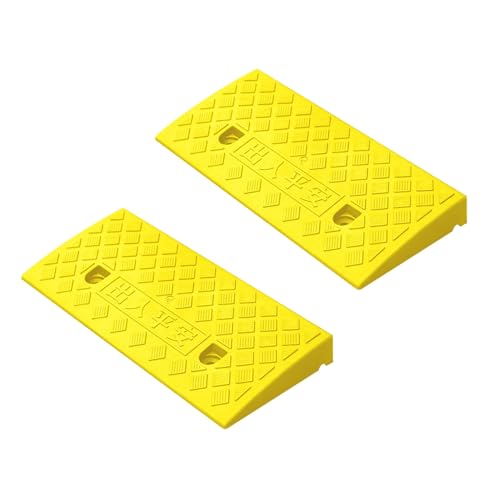 Rampas plásticas portátiles ligeras 2 piezas color amarillo miniatura 1