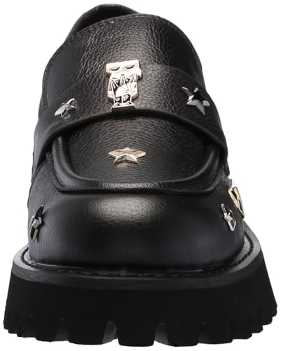 Image of Karl Lagerfeld Women's Gaston Lug Sole Loafer with Pin Embellishments