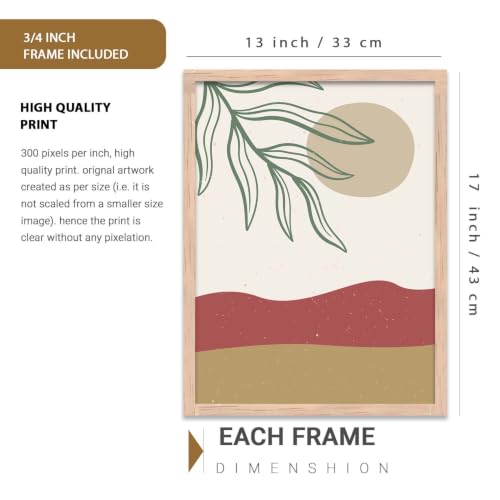 Image of kotart Painting for Wall Decoration - Modern Art Wall Decor Framed Painting for Living Room Bedroom - Framed Wall Posters /Paintings with Frame Set of 3 (Art 4, 13x17 inch)