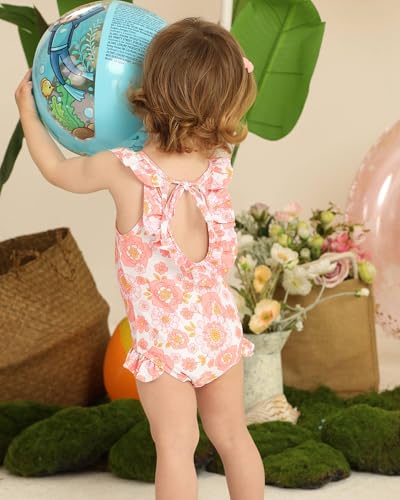 Saeaby Newborn Baby Girl Swimsuit Toddler Ruffle Swimsuit Bikini Tankini Infant Swimwear One Piece Bathing Suits for Girls3