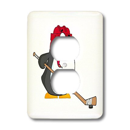 Pingouin hockey sur glace cache prise double et plaque interrupteur - 4