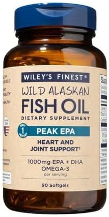 Wiley's Finest Wild Alaskan Fish Oil Peak EPA - Triple Strength P...