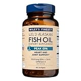 Wiley's Finest Wild Alaskan Fish Oil Peak EPA - Triple Strength Peak EPA & DHA Supplement - 1000mg Fish Oil - Omega-3s for Joint Health Support - 90 Softgels (90 Servings)