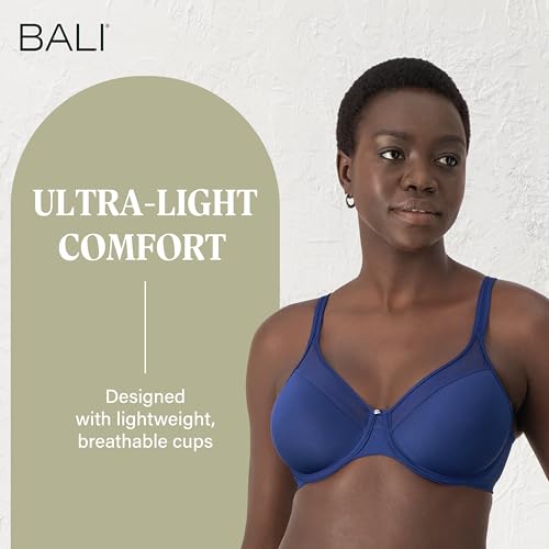 Image of Bali Women's Everyday Bras for Women - One Smooth U Underwire Bras - Adjustable, Supportive & Comfy, Plus Size