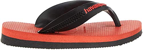 Havaianas MAX, Chanclas Unisex Niños, Rojo (Black/Strawberry 5018), 35/36 EU