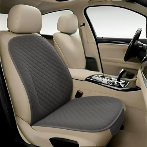 Image of AURAFRESH Car Seat Protector Cushions Cover, Airbag friendaly. (Gray, 2PC Driver SEAT)