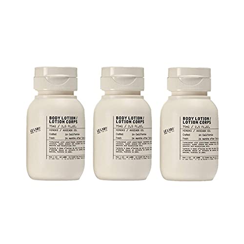 Le Labo Hinoki Avacado Oil Body Lotion – Lot of 3 – Each 2.5 Oz – Total 7.5 Oz - Travel Set