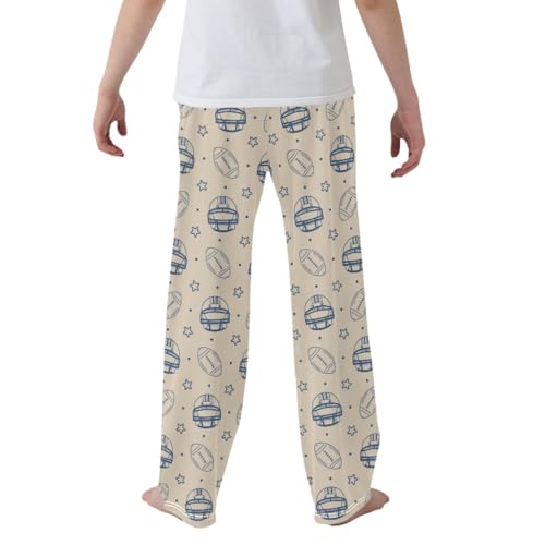 CaTaKu Boys Football Balls Stars Pants for Boys Girls Wide Leg Sweatpants Kids Long Bottoms with Pockets Size 6-14Y2