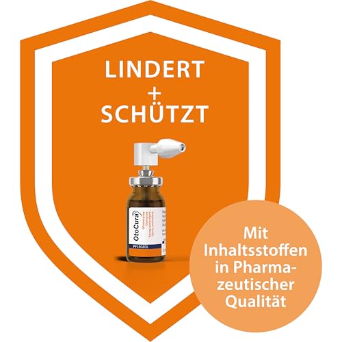 OtoCura Ohrenspray 10 ml, Ohrenreiniger aus Olivenöl, Mandelöl und Calendulaöl zur Ohren Reinigung und Pflege des äußeren Gehörgangs