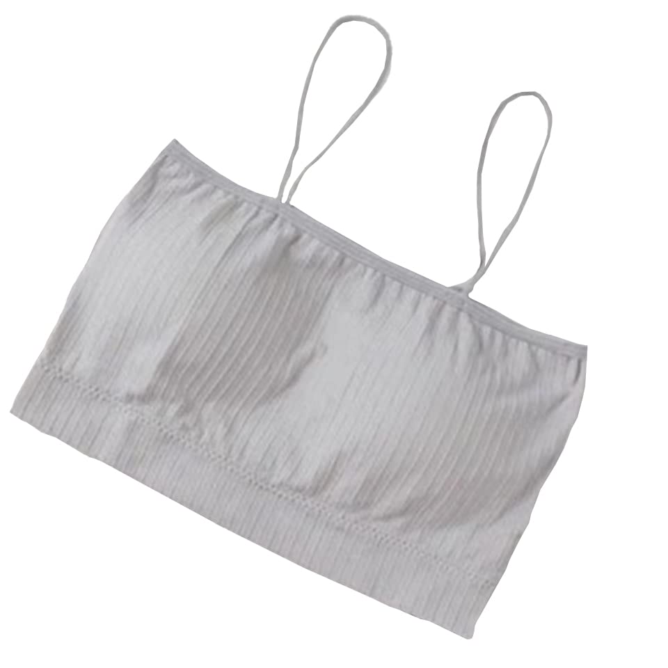 Soutien-gorge gris élastique taille unique maintien sans armature femmes