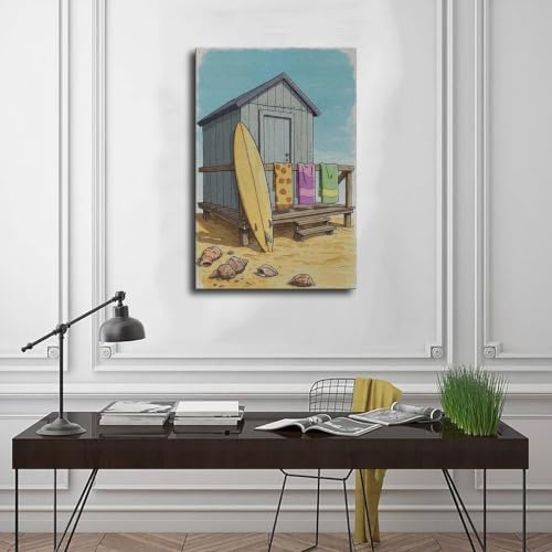 Toile cabane de plage pour raviver un mur de salon vide