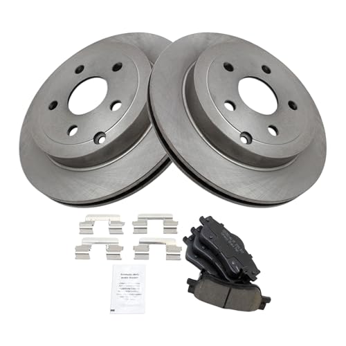 Image of TRQ Rear Brake Pad and Rotor Set Ceramic