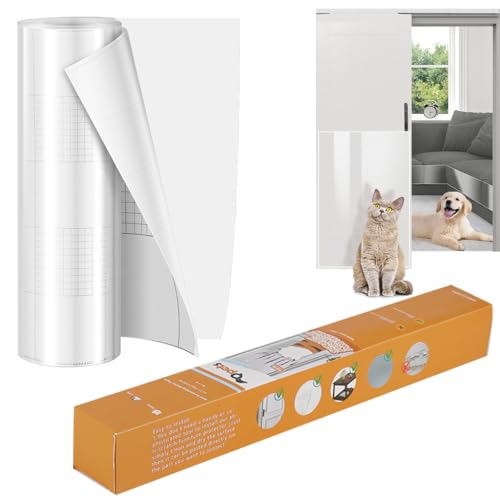 Image of Qpets Clear Cat Scratch Protector Self-Adhesive PVC Furniture Guard Transparent Anti-Scratch Film Shield for Couches Chairs & Upholstery Protection Compatible with ClearGuard (45x300cm)