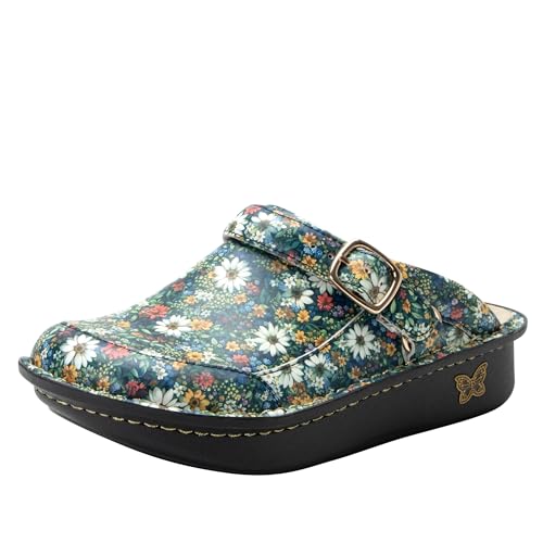 Alegria Women's Seville Sugar N Spice Comfort Leather Clog 14 Wide Width Us