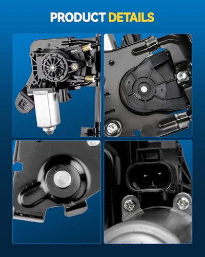 Image of PHILTOP Rear Right Passenger Side Power Window Regulator and Motor Assembly Compatible with 2001-2006 Chevrolet Silverado 1500, Sierra 1500, Suburban 1500, Avalanche 1500 Replace 741-579