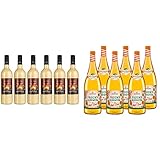 Katlenburger Sahne Eierpunsch, süßer Punsch aus Fruchtwein mit Sahne und Wintergewürzen 6 x 0,75l & Apfel-Zimt Fruchtglühwein Fruchtiger Glühwein aus Fruchtwein, 6x 1L und 8,5% vol.