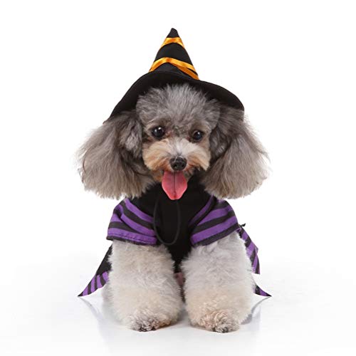 de animal de estimação engraçado de Halloween roupas de cosplay de bruxa criativa para perros pequeñ
