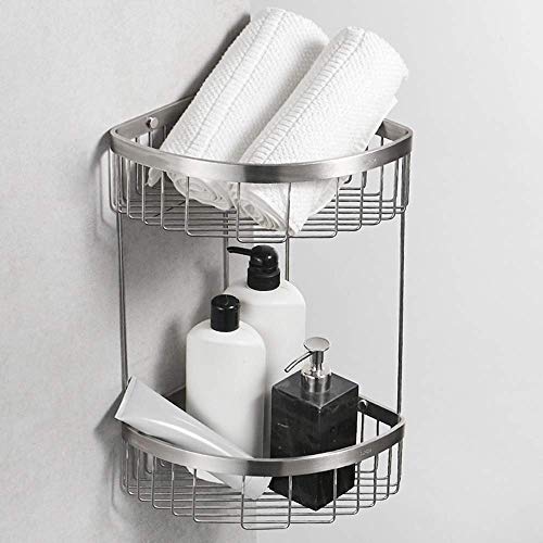 Organizador de esquina anti-caídas con muesca más profunda para estantes de baño 4