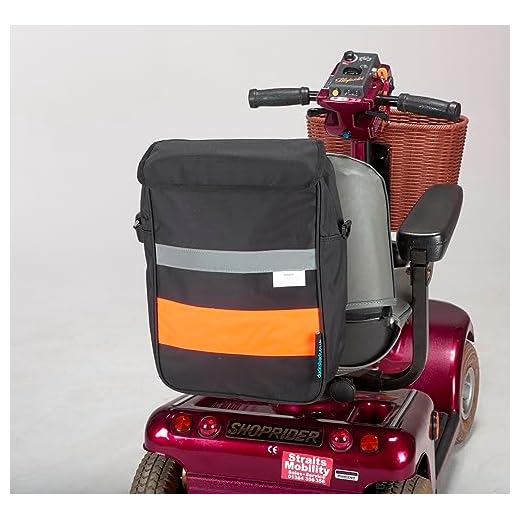 Ducksback Deluxe Mobility Scooter Bag Fluorescent Zipped Shopping and Storage Bag