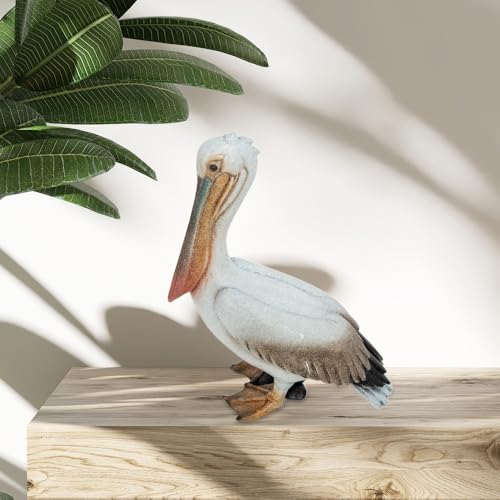 Figura decorativa de pelícano blanco de 13 pulgadas miniatura 4