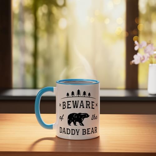 Taza Cerámica Azul y Blanca de 11 onzas para Papá miniatura 3