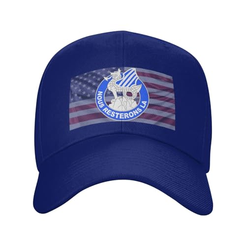 3rd Infantry Division DUI Fashionable Casquette Hat Breathable Adjustable Strap for Comfort Style Blue2