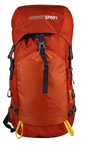 MOCHILA RESISTENTE 35L IMPERMEÁVEL CAMPING TRILHA VIAGEM PESCA MOTOBOY Cor:Laranja