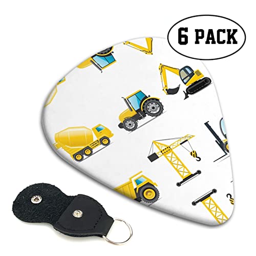 Cartoon Heavy Machinery Truck Lot de 6 médiators pour guitare acoustique, guitare électrique, basse, ukulélé – fin… - Les Beatles, Paul McCartney, John Lennon, RIngo Starr, George Harrison Cartoon Heavy Machinery Truck Lot de 6 médiators pour guitare acoustique, guitare électrique, basse, ukulélé – fin… – Image 3