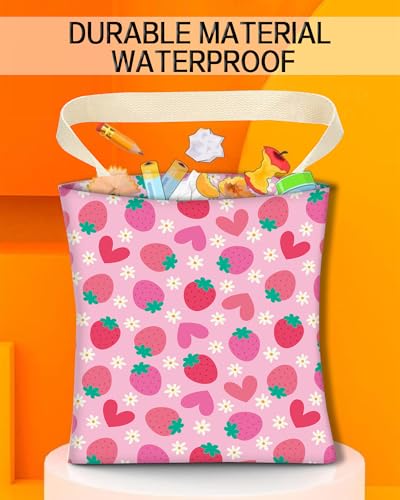 Image of Car Garbage Can, Hanging Car Trash Can for Back Seat Organizer, Cute Strawberry Pattern
