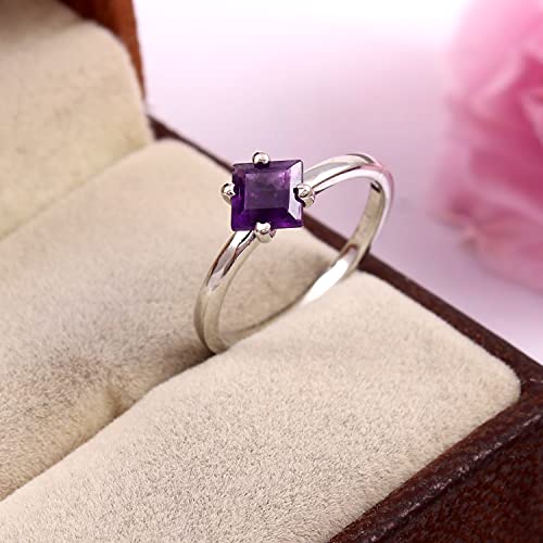 Bague améthyste naturelle AAA et argent 925 facetté d'exception - 3
