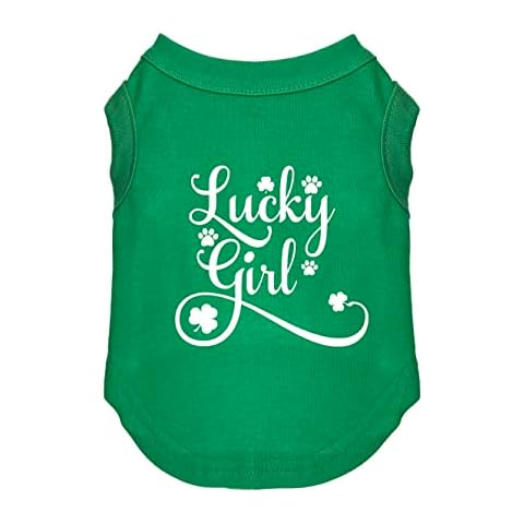Harbyel Dog Shirt for Small Large Dogs and Cat Costume Puppy Gift Pet Clothes Letter Printed Lucky Girl Vest Cover