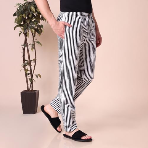 Image of Urban Scottish Men's Lounge Pants 100% Cotton Men's Lounge Night Pant Comfortable Leisure-Wear Lower with an Elastic Waist-Band and Regular Fit Track Pants, Machine Washable Stay at Home