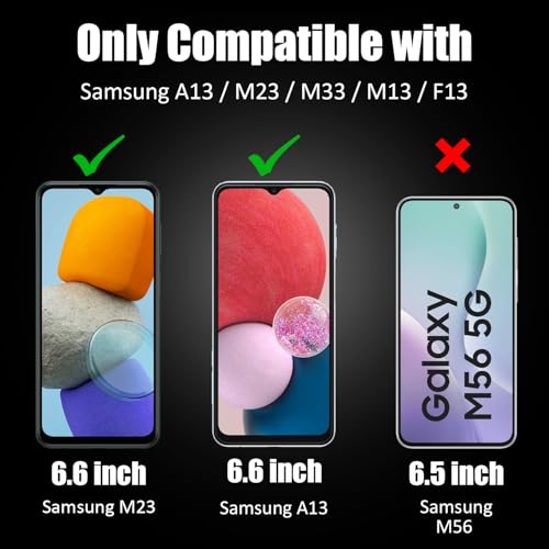 Image of AIBEX Tempered Glass for Samsung A13 / Samsung M23 / Samsung M33 / Samsung M13 / Samsung F13| 9H Hardness | Anti-Glare & Anti-Fingerprint | Water Resistant | Edge-to-Edge Full Screen Protector